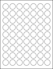 OL1276- 1" Starburst Blank Label Template