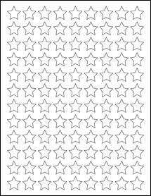 OL263- 0.75" x 0.75" Star Blank Label Template