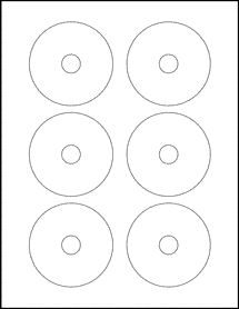 OL5600- 3" Mini CD Blank Label Template