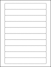 OL8500- 7" x 1" Blank Label Template