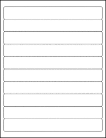 OL8925- 8" x 1" Blank Label Template