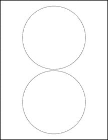 OL9950- 5" Circle Blank Label Template