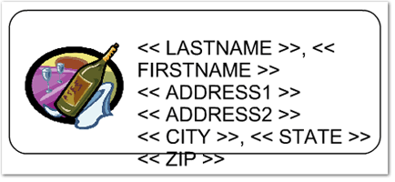 After you've imported your desired fields, lay them out on your label template. Don't worry if it all looks a little off for now. Next, you'll learn how to format and preview your data.