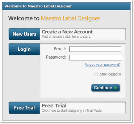Open Maestro Label Designer. Login or try it for free.