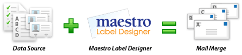 Data Source + Maestro Label Designer = Mail Merge!