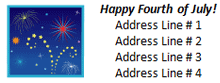 Fourth of July Fireworks Template