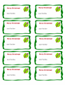 Christmas Candy Cane Label