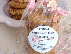 Round Labels - Oval Chocolate Chip Cookie Labels