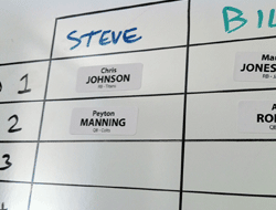 Fantasy Draft Board Labels