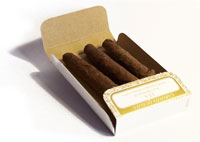 How to light a cigar.