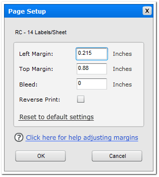 Combine the offset number with the original margin number and enter it into the "Left Margin:" field.