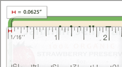 As an example, let's say your design is 0.0625" to the left of the actual label.