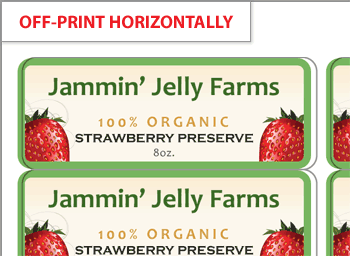 Example of a label with a horizontal off-set.