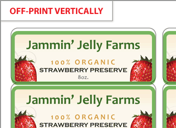 Example of a label with a horizontal off-set.
