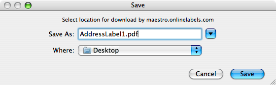 For convenience, save your design as a .PDF to your Desktop.