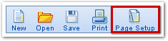 Click on the "Page Setup" button in the top toolbar of Maestro Label Designer.