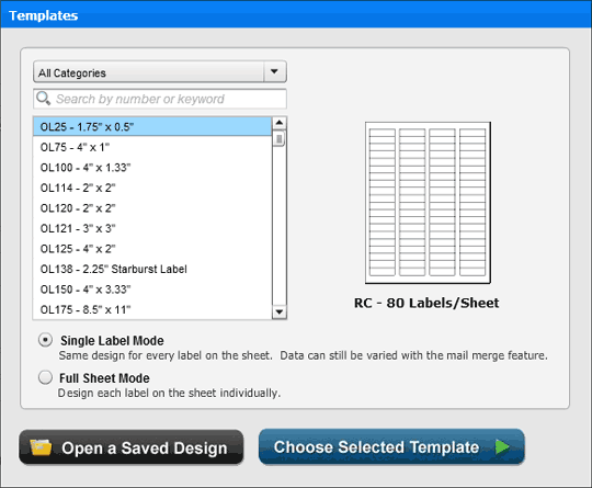 Find the label template you'd like to use.