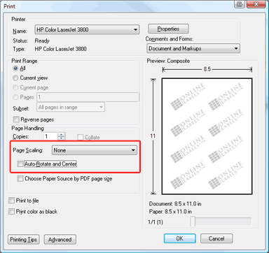 Check your printer settings to make sure Auto Rotate and Center and Page Scaling are turned off.