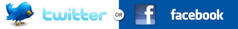Get $5 off for using Twitter or Facebook!