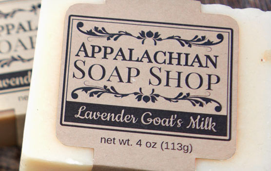 Brown kraft labels in action