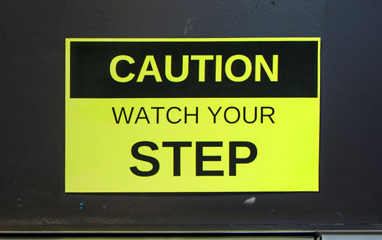 Fluorescent yellow labels in use